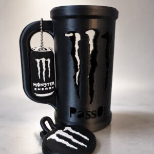 Suporte Porta-lata Monster 473ml | Tampa+abridor+nome