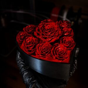 Caixa de Coração com tampa de Rosas | Dia dos Namorados